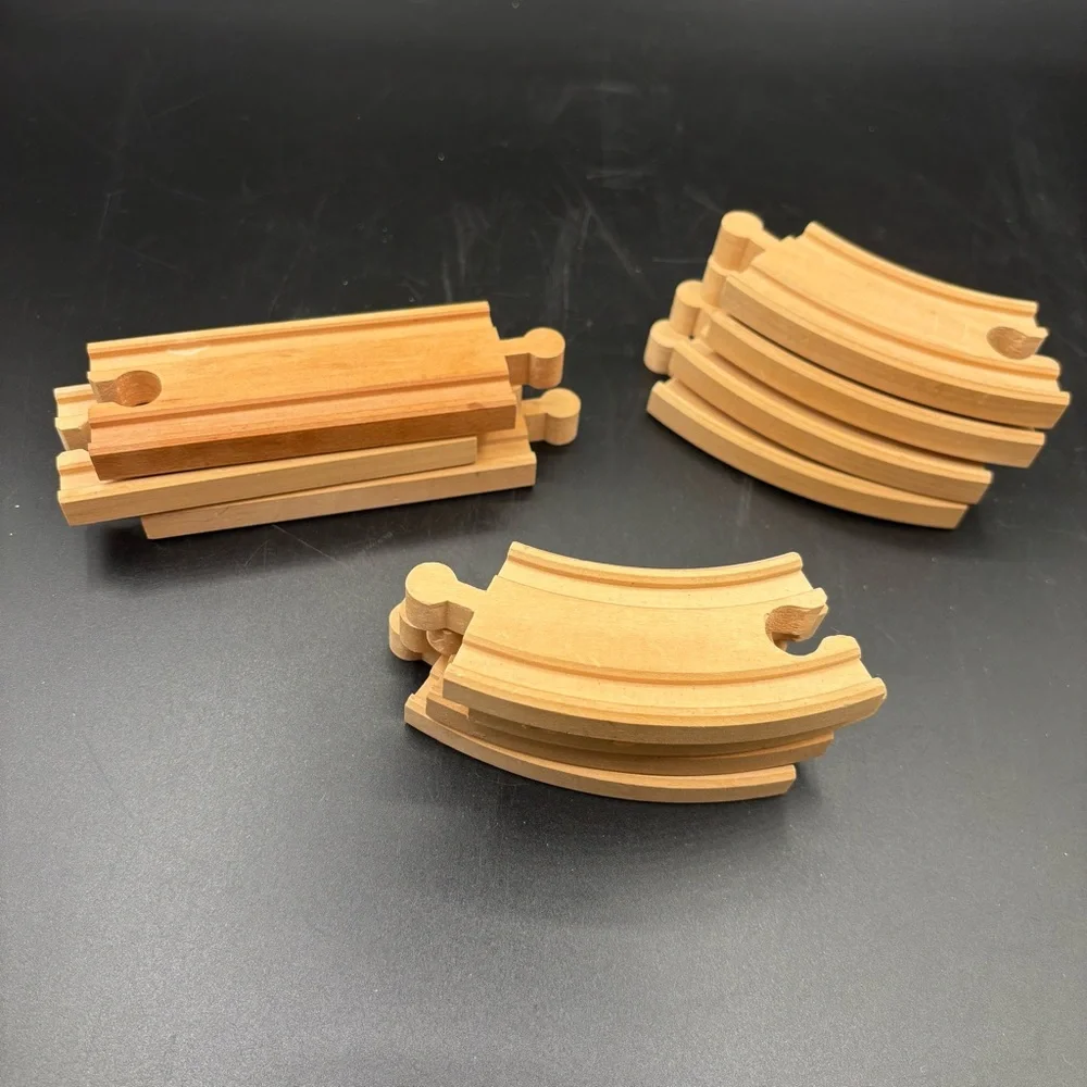 Track Train Curved Straight Wood Set Brio Thomas Toys R Us  Pieces Lot of 11
